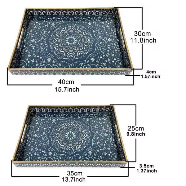 Traditional Pattern Serving Trays