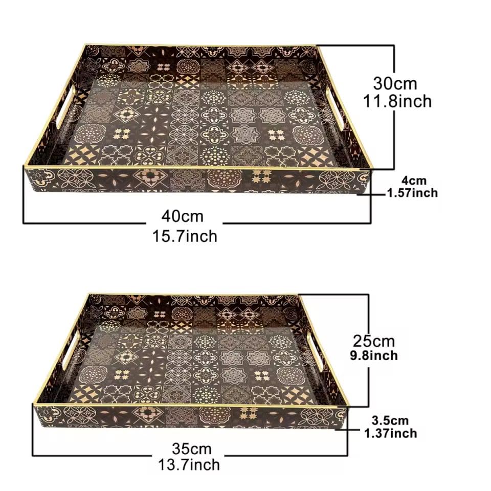 Traditional Pattern Serving Trays