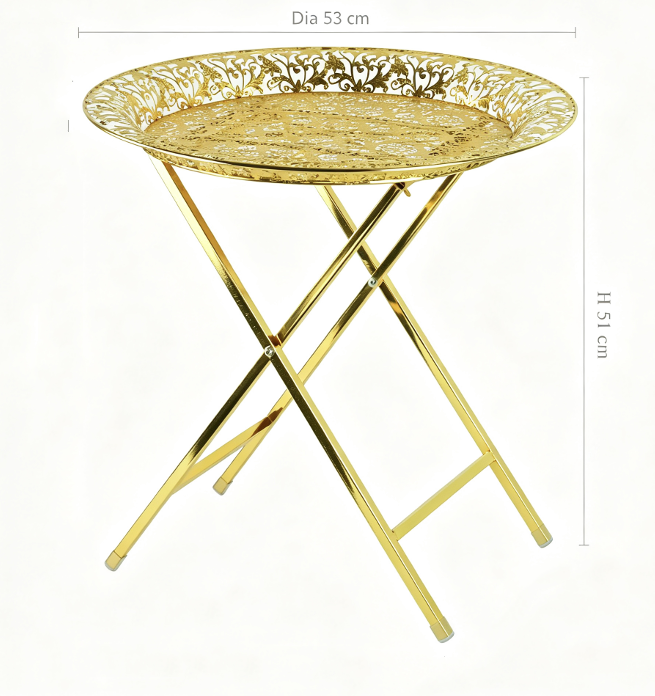 Decorative Golden Round Table