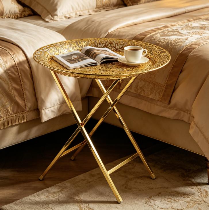 Decorative Golden Round Table